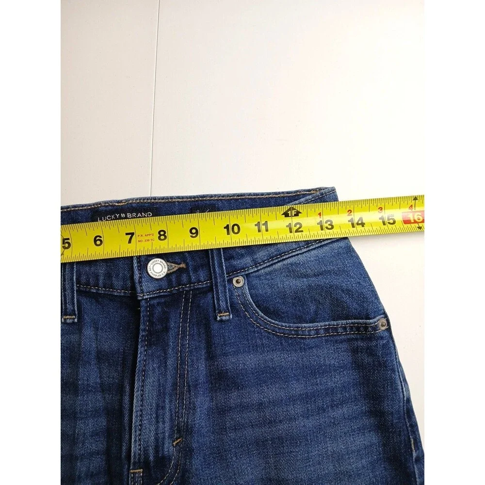 Lucky Brand Drew Mom Jeans High Rise Tapered Denim Blue Women's‎ Size 0/27 Ankle